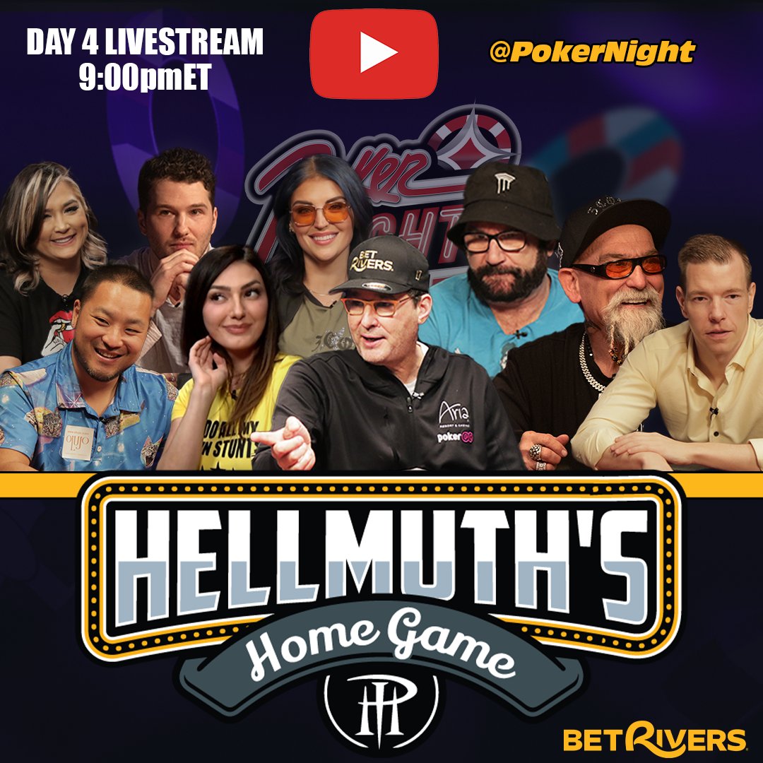 🚨9pmET Livestream Debut
♦️Hellmuth's Home Game♦️Day 4 RENO
🔗 tinyurl.com/29ancm6h