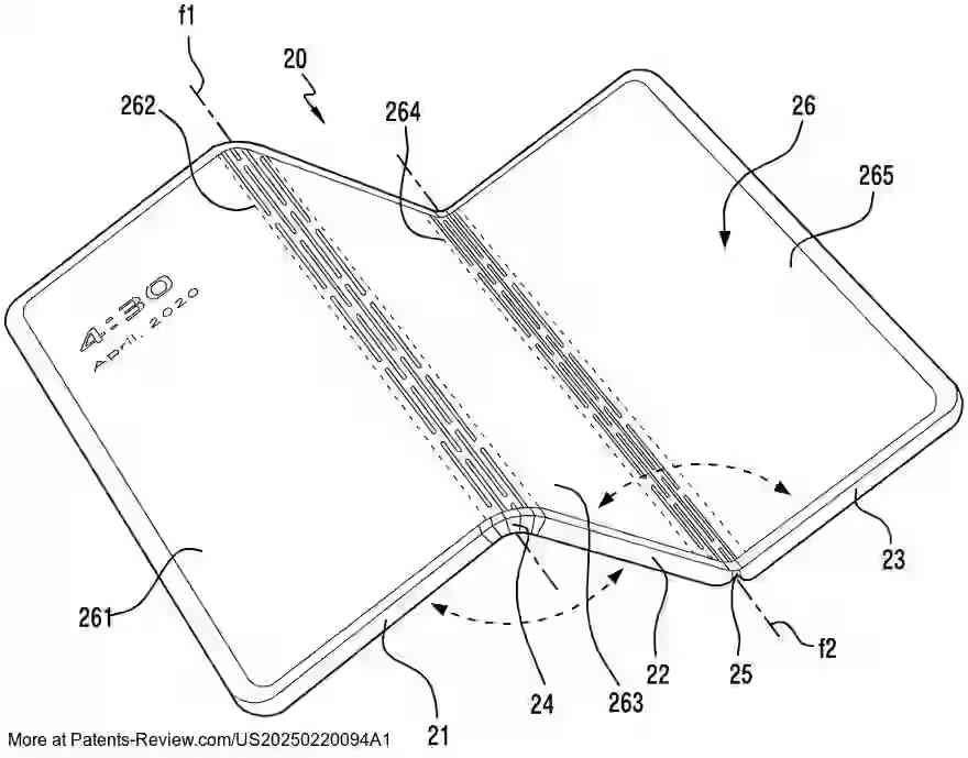 PatentPulse's tweet photo. 📜 New patent application #US20250220094A1 by #Samsung reveals a #MultiFoldable electronic device. This innovation includes three housings with dual folding units and a flexible display supported by a metal plate with distinct folding patterns. 📱
#FoldableTech #Innovation #ConsumerElectronics $SSNLF