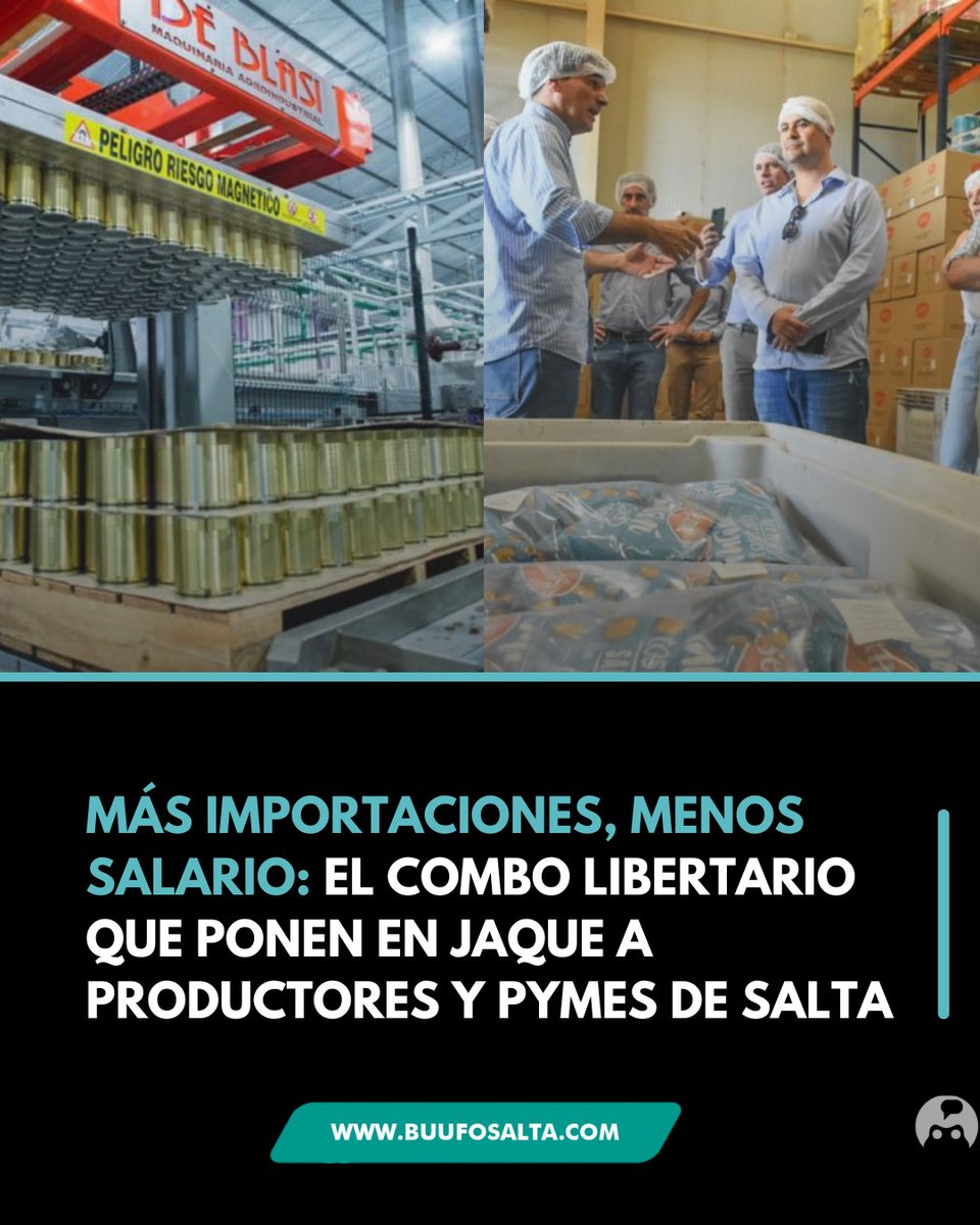 BuufoSalta's tweet photo. #Economia #Consumo #Produccion Entre enero y abril cerraron unas 200 PyMES de #Salta informó la Cámara que las agrupa. Por su parte, un productor del interior con llegada nacional advirtió por la competencia desleal ante la avalancha de importaciones.

👉🏾  https://t.co/ZstEKx8Q8s https://t.co/2HdMNKgs1o