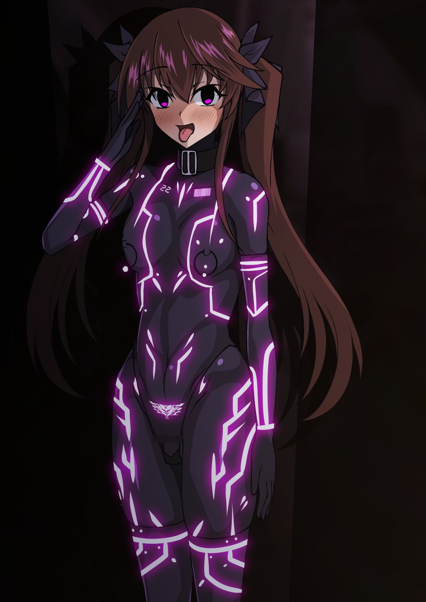 pixivリクエスト:らくがきプラン  その563
内容「以前、描かれていた洗脳改造済み天才牝便女のイラスの束さんが着ている淫紋ラバースーツを洗脳改造された凰鈴音お願いします」 