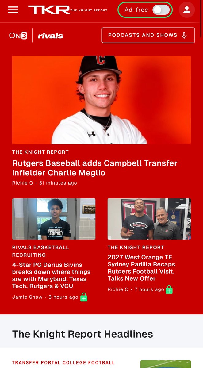 Rutgers Scarlet Knights | The Knight Report (@rutgersrivals) on Twitter photo The Knight Report is now part of <a href="/On3sports/">On3</a>
With our move to On3, there isn’t a better time to join in on the fun!
Come hang out on The Round Table forum, the most active premium message board for Rutgers fans!
⚔️ on3.com/boards/forums/… The Knight Report is now part of <a href="/On3sports/">On3</a>
With our move to On3, there isn’t a better time to join in on the fun!
Come hang out on The Round Table forum, the most active premium message board for Rutgers fans!
⚔️ on3.com/boards/forums/…