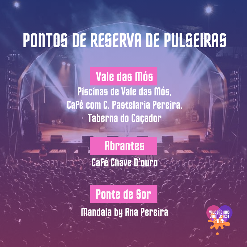 🎟️ 𝗥𝗲𝘀𝗲𝗿𝘃𝗮 𝗱𝗲 𝗽𝘂𝗹𝘀𝗲𝗶𝗿𝗮𝘀 𝗷á 𝗱𝗶𝘀𝗽𝗼𝗻í𝘃𝗲𝗹 𝗲𝗺 𝗹𝗼𝗰𝗮𝗶𝘀 𝗳í𝘀𝗶𝗰𝗼𝘀 𝗲𝗺 𝗩𝗮𝗹𝗲 𝗱𝗮𝘀 𝗠ó𝘀, 𝗔𝗯𝗿𝗮𝗻𝘁𝗲𝘀 𝗲 𝗣𝗼𝗻𝘁𝗲 𝗱𝗲 𝗦𝗼𝗿

Garante já a tua presença! 💥
#EsteValeValeAPena