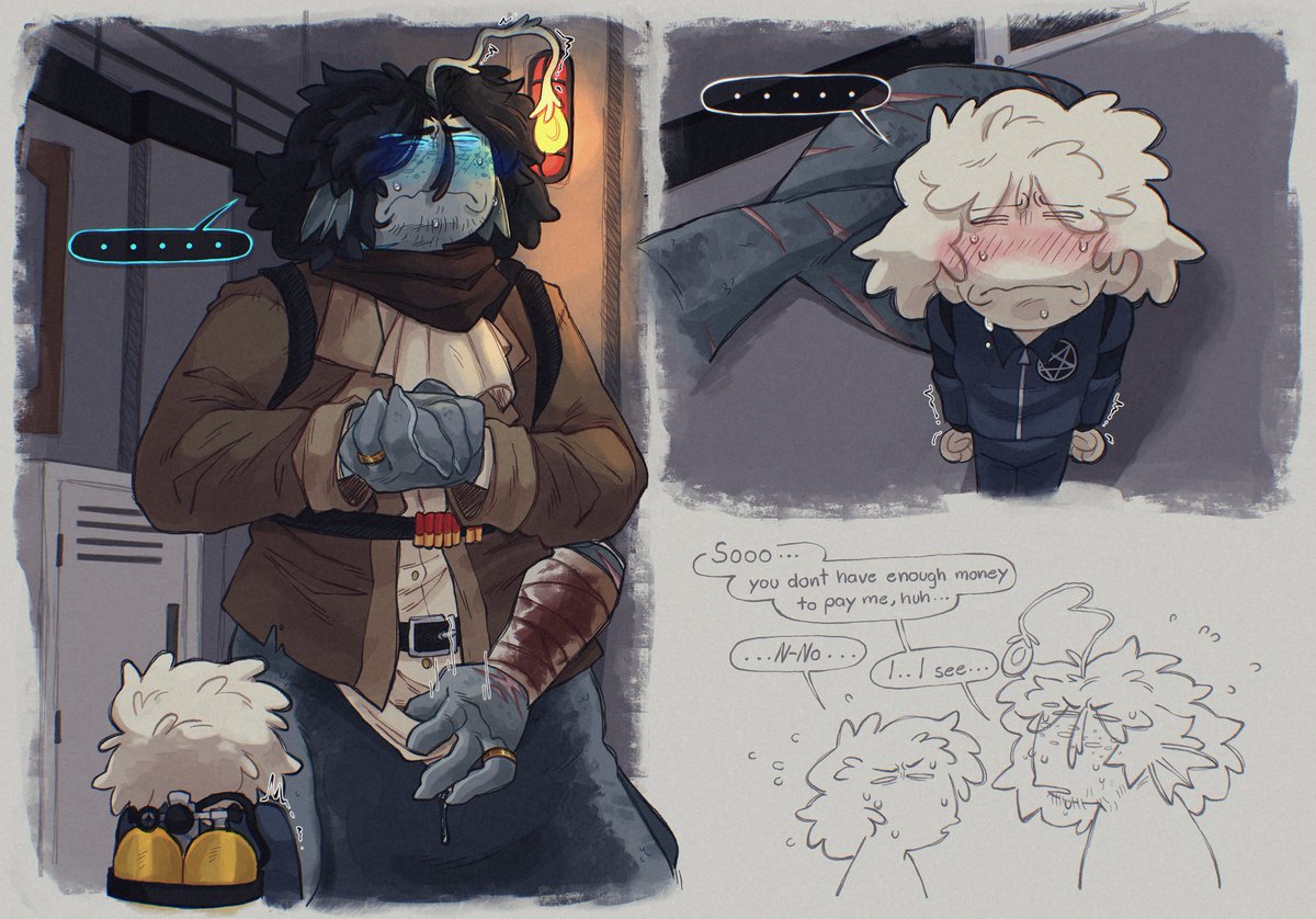 Deelwashere's tweet photo. These two hate each other to death... but sometimes that feeling changes~

#sebastiansolacensfw
#pressurensfw https://t.co/LcjmfvInXu