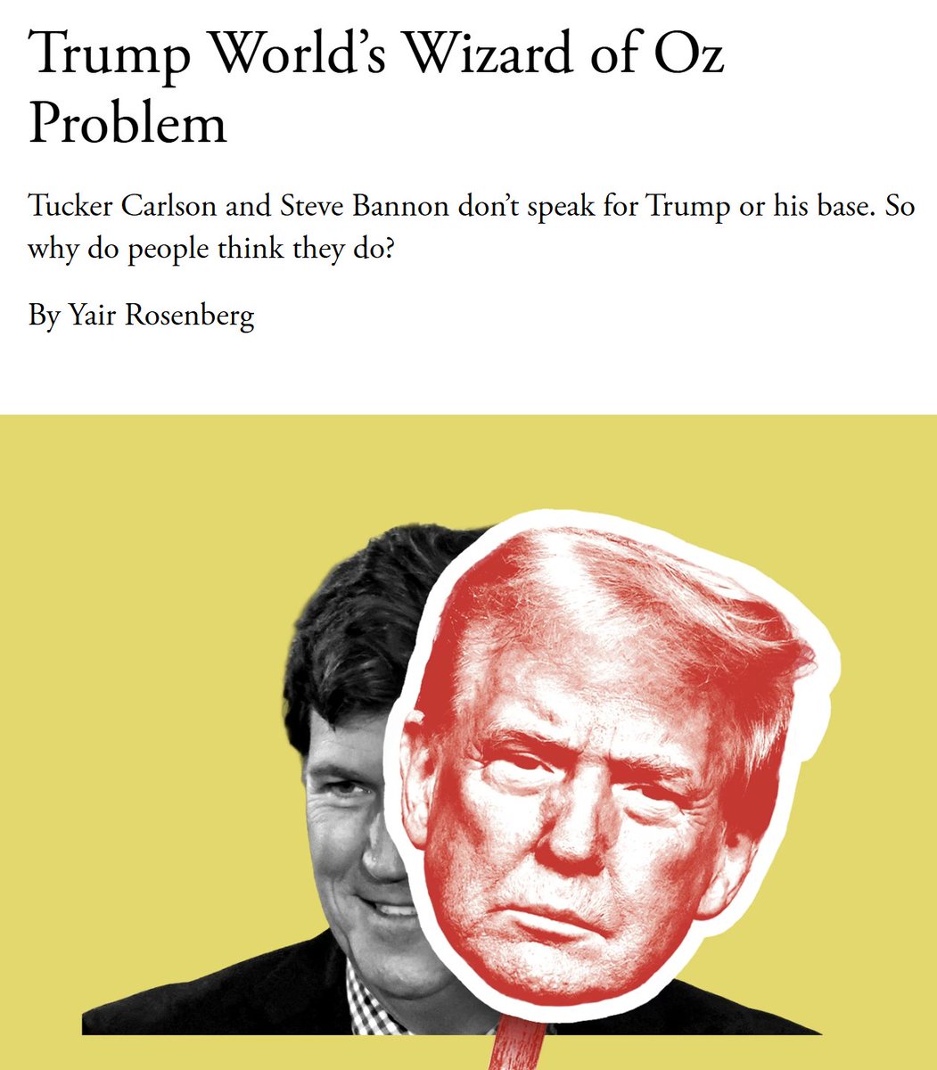 Tucker Carlson and Steve Bannon couldn't stop Trump's attack on Iran. Musk couldn't stop Trump's beautiful bill. No one speaks for Trump or his base but Trump, yet many keep falling for people who pretend to. Why? I wrote about the bullshit job of the MAGA intellectual: