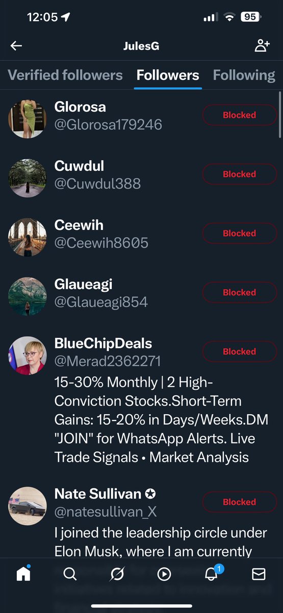 Today: 6 out of 6 new followers are fake.