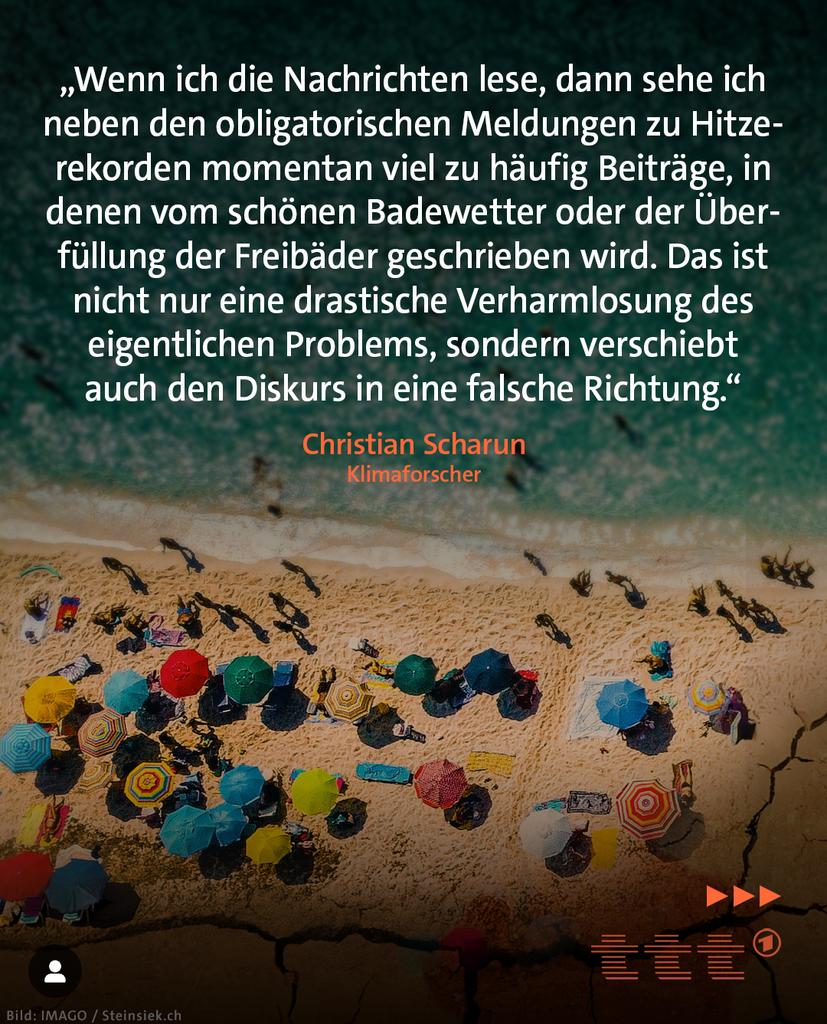 CScharun's tweet image. Ich durfte für ttt meine Meinung zum Umgang mit der Klimakrise und der aktuellen Hitzewelle in den Medien sagen. 🌍🔥