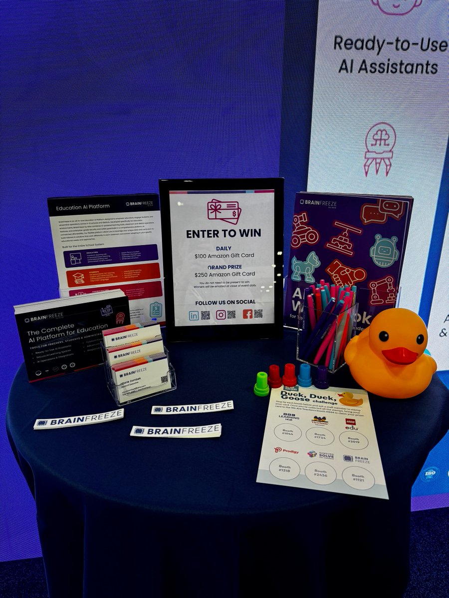 BrainFreeze_AI's tweet image. What a week at #ISTE25 in San Antonio! 🎉
Thanks to everyone who stopped by Booth #1121, grabbed an AI workbook, and joined the convo on bringing custom AI to the classroom.
We’re feeling inspired—swipe for our favorite moments! 💙
#EdTech #AIinEducation #TeacherCommunity