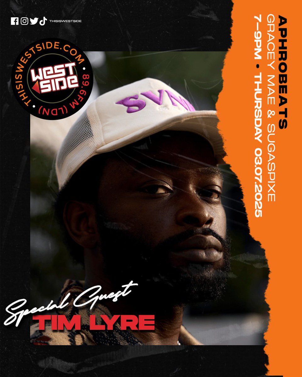 <a href="/TimLyre/">Senpai</a>  joins us on #Aphrobeats with <a href="/_graceymae/">gracey mae</a> x <a href="/SugaSpixe/">SugaSpixe</a> 

Listen live: 89.6FM (London) | thisiswestside.com