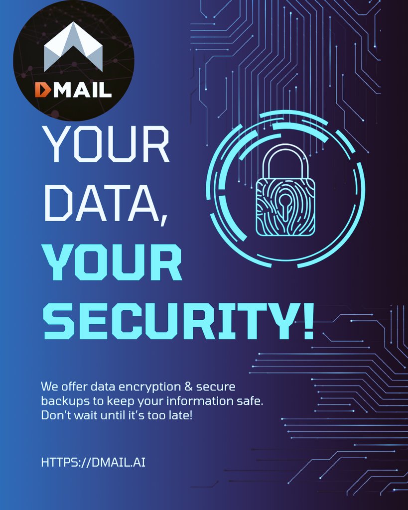 KobbaDennis's tweet image. Your inbox shouldn&apos;t be a surveillance tool.
Web2 emails track, target, and profit off you.
@Dmailofficial
🔐 Dmail gives you the power back.
Private. Decentralized. Wallet-first.

Say goodbye to spam.
🌐 dmail.ai
#DMAIL #Web3Mail #PrivacyMatters