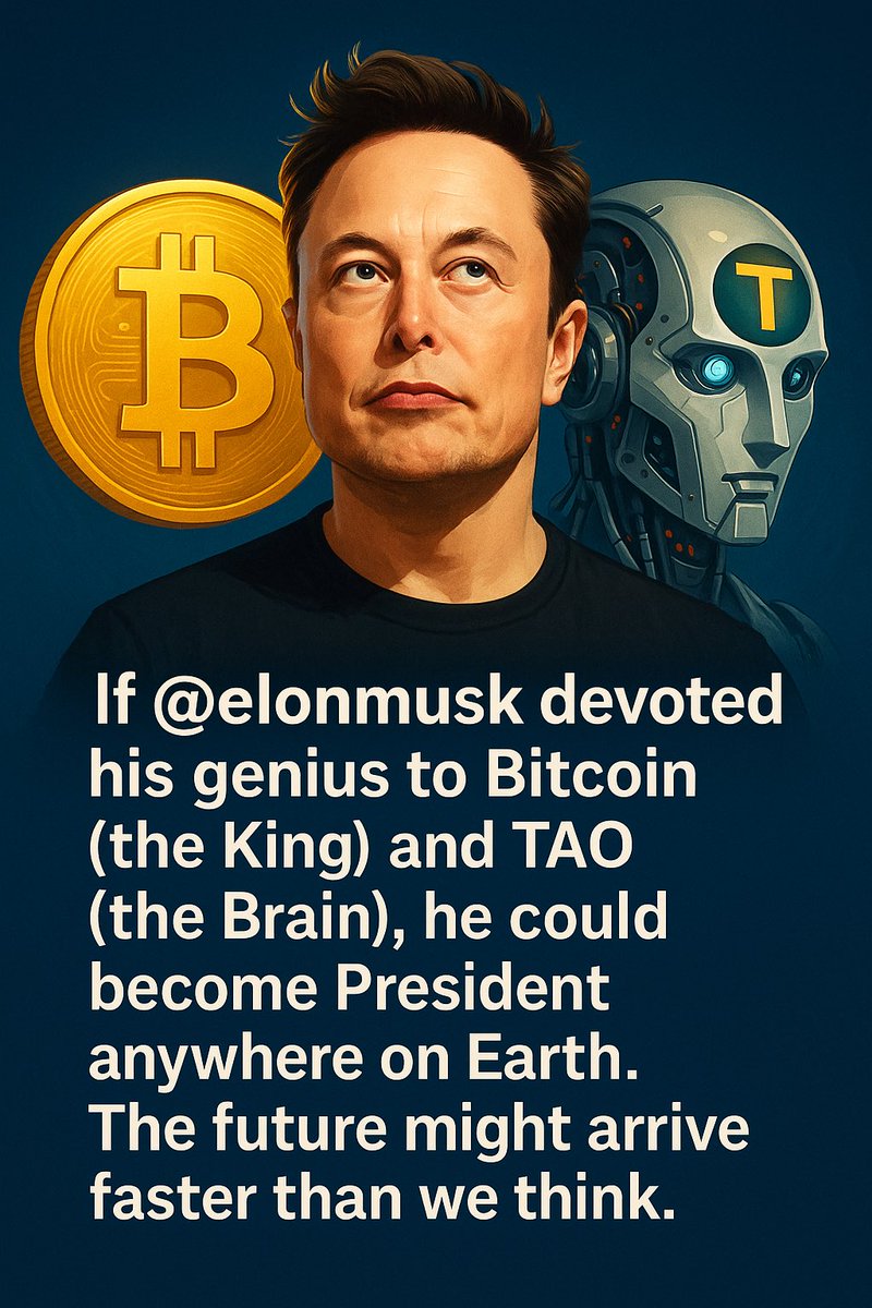 CiprianDomcg's tweet photo. 🔶🤖 = AI for Bitcoin
@elonmusk @Bitensor @Bitcoin
#Bitcoin 🟧 #TAO 🧠 #ElonMusk 🚀#Crypto #AI #Web3 #BTC #Bitensor #ArtificialIntelligence #FutureIsNow #Innovation #Decentralization
#CryptoRomania 🇷🇴 https://t.co/bmfv6SE6oG