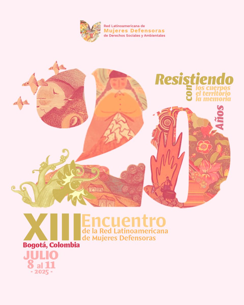 📍Del 8 al 11 de julio, Bogotá será sede del XIII Encuentro de la Red Latinoamericana de Mujeres Defensoras. Censat Agua Viva será anfitriona de esta conmemoración por los 20 años. 🎬 El 9 de julio habrá evento abierto al público. 
🔗 Detalles: bit.ly/44LrPDJ