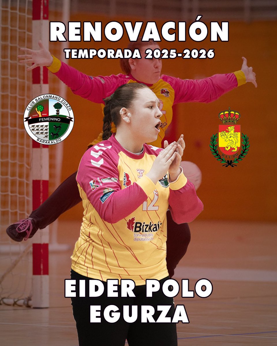 Club Balonmano Zuazo (@cbmzuazo) on Twitter photo ⚠️ RENOVACIÓN ⚠️
🏆 Temporada 2025-26
🎙 La portera guipuzcoana Eider Polo Egurza seguirá con las #GuerrerasZuazotarras su crecimiento bajo palos va a más con cada partido que disputa. En esta segunda temporada llega dispuesta a echar el candado 👏👏
📸 <a href="/aglphotosports/">Alfredo G.L.</a>
#ZuazoGara ⚠️ RENOVACIÓN ⚠️
🏆 Temporada 2025-26
🎙 La portera guipuzcoana Eider Polo Egurza seguirá con las #GuerrerasZuazotarras su crecimiento bajo palos va a más con cada partido que disputa. En esta segunda temporada llega dispuesta a echar el candado 👏👏
📸 <a href="/aglphotosports/">Alfredo G.L.</a>
#ZuazoGara