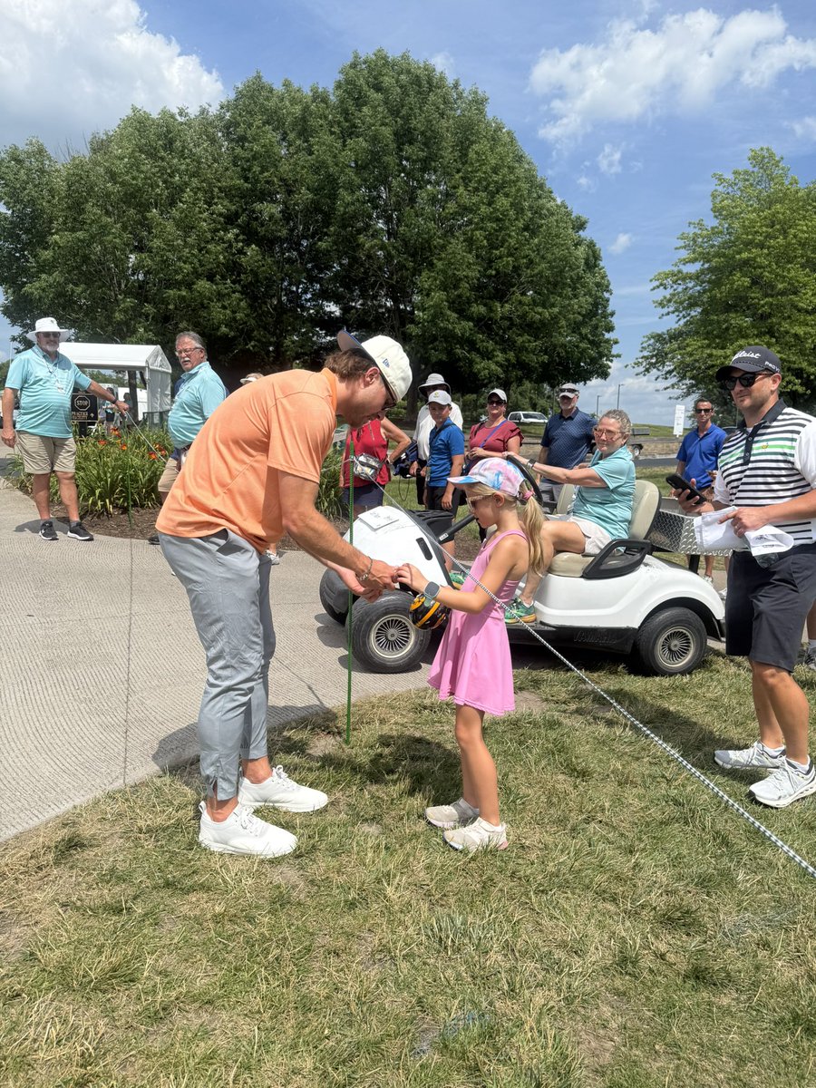 Yesterday Vikings TE TJ Hockenson and Broncos DB Riley Moss who are both former Hawkeyes played in the John Deere Classic Pro-Am!