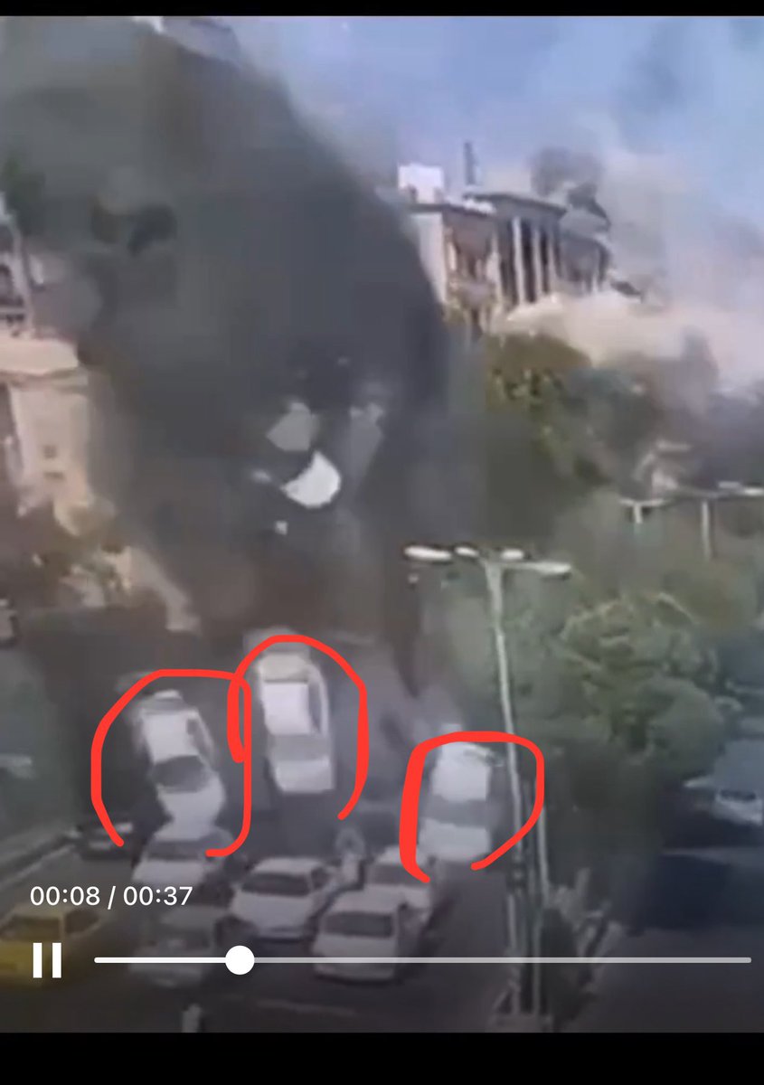 gghamari's tweet photo. It's wild how Israeli OSINT accounts are still falling for Islamic Regime propaganda and spreading fake news.

The second explosion is AI generated.

If civilian cars were actually hit like this, we Iranians would have heard about it by now.

Pro-tip: don't trust a dictatorship. https://t.co/SpUy25rKOJ