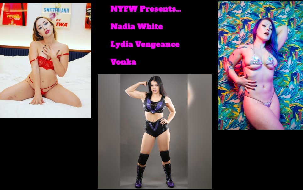 NYFWrestling (@nyfwrestlig) on Twitter photo JULY 13TH SHOOT ANNOUNCEMENT!!
Our next and quickly approaching shoot official. Nadia White, Lydia Vengeance, and Vonka enter the NYFW ring!!
Get your custom scripts in NOW!!
<a href="/lydia_vengeance/">Lydia Vengeance</a> <a href="/nadiawhitexxx/">Nadia White, daughter of the devil</a> <a href="/veryVonka/">☆ ꪜꪮꪀᛕꪖ ☆ booking FetCon25’</a> JULY 13TH SHOOT ANNOUNCEMENT!!
Our next and quickly approaching shoot official. Nadia White, Lydia Vengeance, and Vonka enter the NYFW ring!!
Get your custom scripts in NOW!!
<a href="/lydia_vengeance/">Lydia Vengeance</a> <a href="/nadiawhitexxx/">Nadia White, daughter of the devil</a> <a href="/veryVonka/">☆ ꪜꪮꪀᛕꪖ ☆ booking FetCon25’</a>