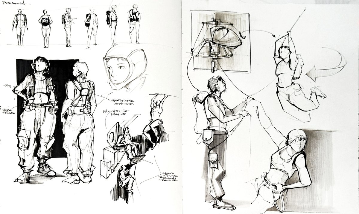 zhenyutong's tweet photo. some snippets from my first-year design sketchbook:
a fantastical biomimetic machine inspired by mushrooms + persona https://t.co/7X57b4eLys