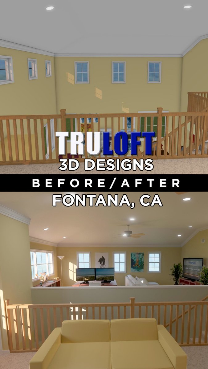 TruPlans's tweet image. Is a high ceiling more valuable to you, or would you rather have a huge bonus room above your living room? 🏡
With 3D Designs, you can see the transformation before construction begins!
#HighCeilingConversion #3DDesign #LoftAddition #BeforeAndAfter #CaliforniaHomes