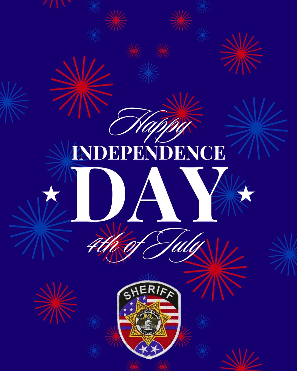 RCTNSheriff's tweet image. @RCTNSheriff wishes everyone a safe and happy Independence Day celebration.