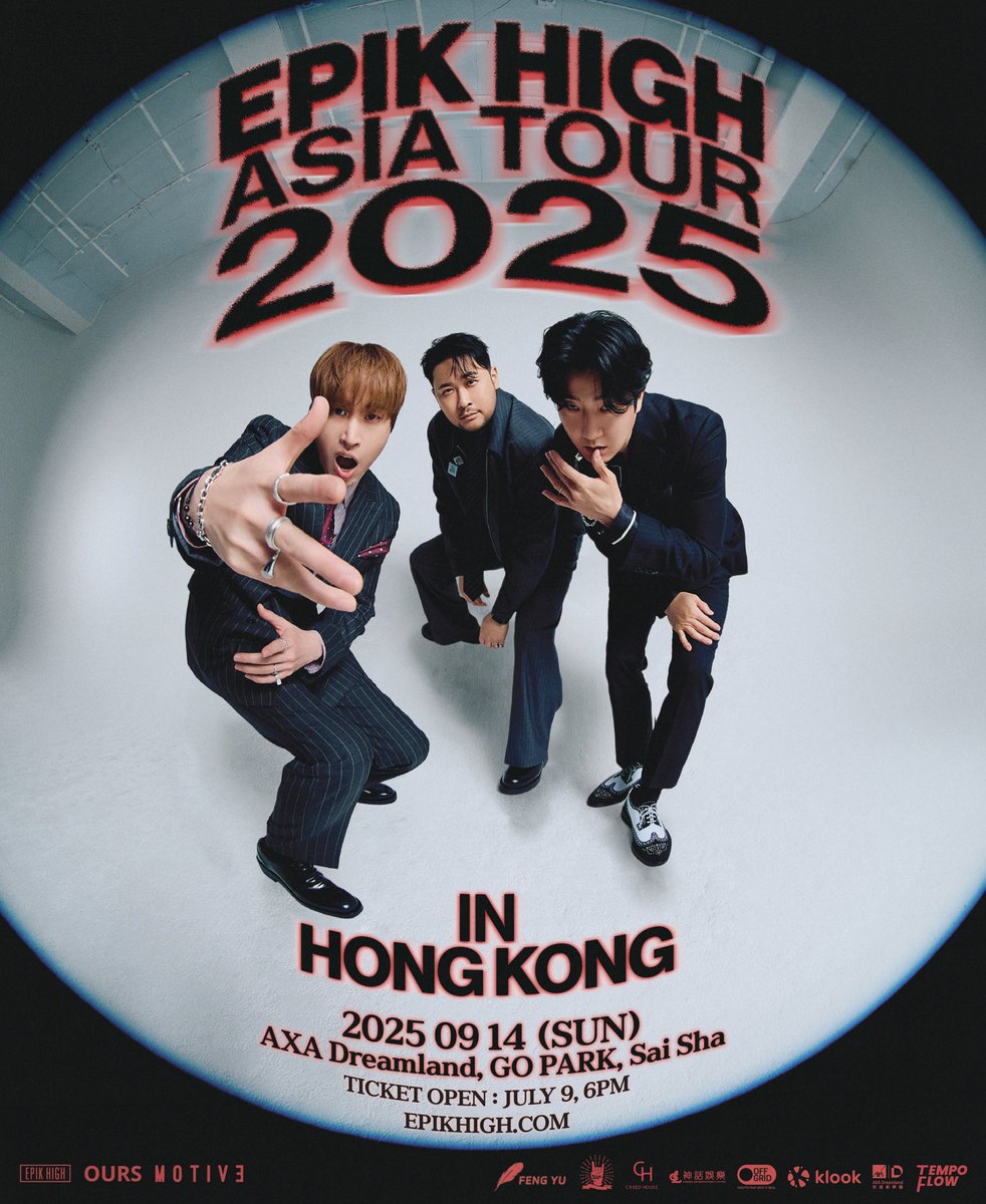 tempoflowENT's tweet photo. EPIK HIGH ASIA TOUR 2025 🔥
HONG KONG
Sep 14, AXA Dreamland, GO PARK, Sai Sha https://t.co/xC7RcJTRW1