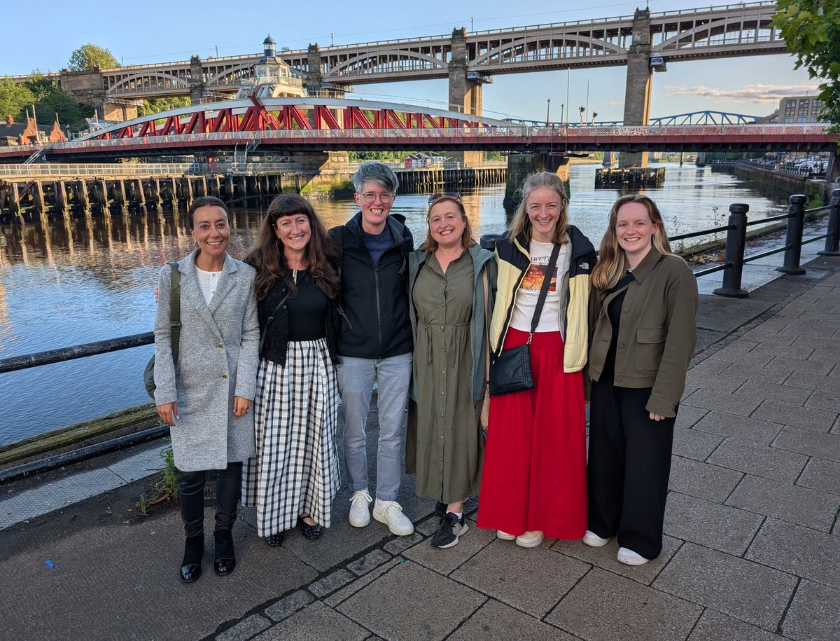 SYNERG_IE's tweet image. This week, members of the SYNERG-IE team travelled to Newcastle for the @HSRN_UK #HSRUK25 conference. Coni and Nikki presented two very well-received posters and we attended a wide variety of interesting talks, discussions and workshops 💭