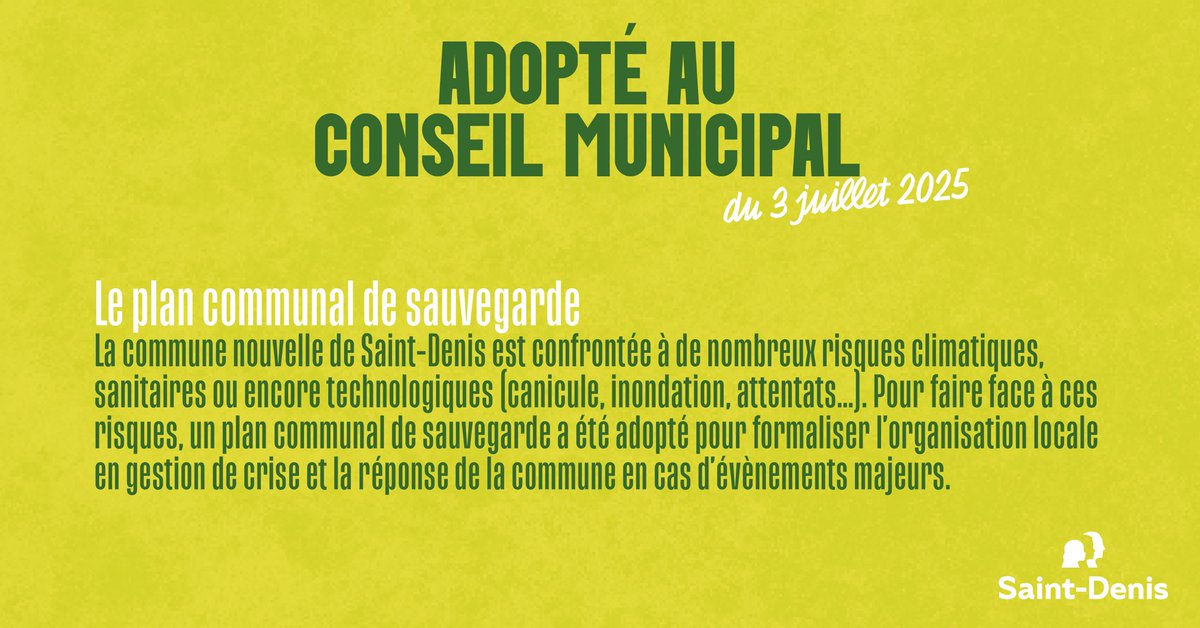 CONSEIL MUNICIPAL | Le Conseil Municipal a adopté le plan communal de sauvegarde à l’échelle de la commune nouvelle pour faire face aux nombreux risques climatiques, sanitaires, technologiques auxquels notre commune pourrait être confrontés.