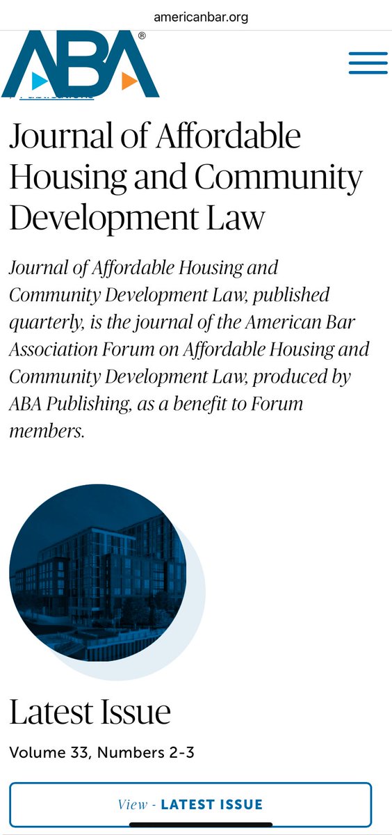 Jade Craig (@profjadecraig) on Twitter photo I’m honored to announce that I officially start my two year term as the Editor-in-Chief of the Journal of Affordable Housing and Community Development this month! I look forward to receiving submissions from lawyers, legal scholars, and others writing in this space! <a href="/ABAesq/">American Bar Association</a> I’m honored to announce that I officially start my two year term as the Editor-in-Chief of the Journal of Affordable Housing and Community Development this month! I look forward to receiving submissions from lawyers, legal scholars, and others writing in this space! <a href="/ABAesq/">American Bar Association</a>