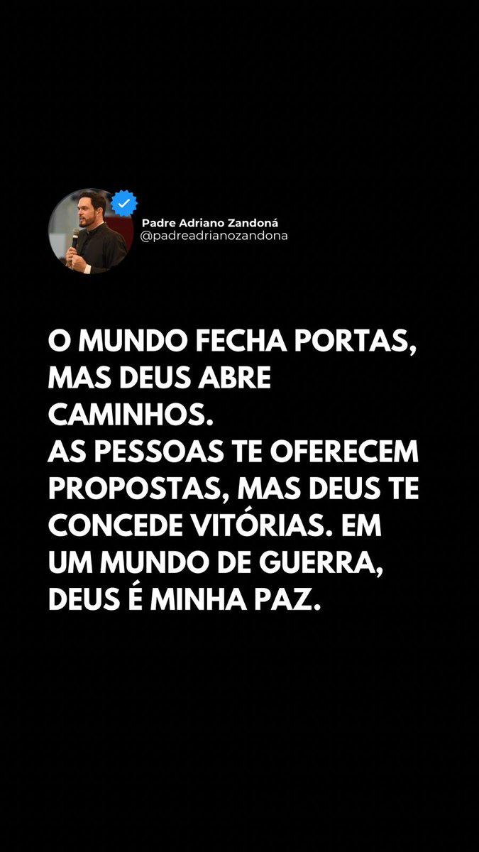 Em um mundo de guerra só em Deus encontramos a a paz. Amém?