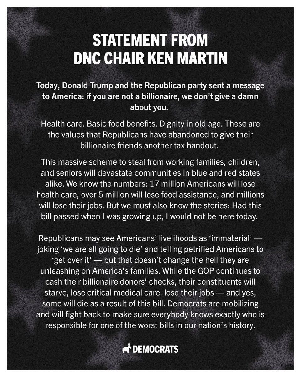 Today, Donald Trump and the Republican party sent a message to America:

If you are not a billionaire, we don’t give a damn about you.