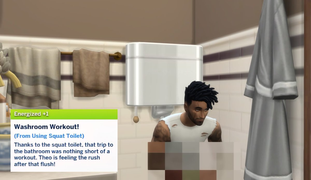 ✨️✨️Theo's thoughts:
"Oofff my knees are killing me, i think using this toilet will be my motivation to work out more. I'm getting weak!"