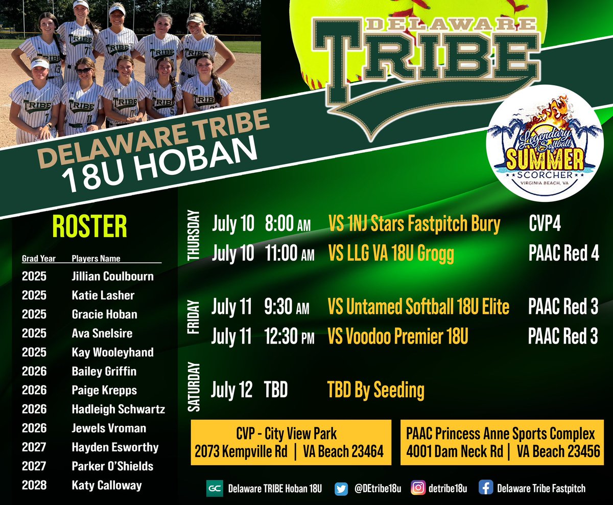 DEtribe18u's tweet photo. Excited to see the Summer Scorcher schedule is out! https://t.co/DqOQZo7Kww