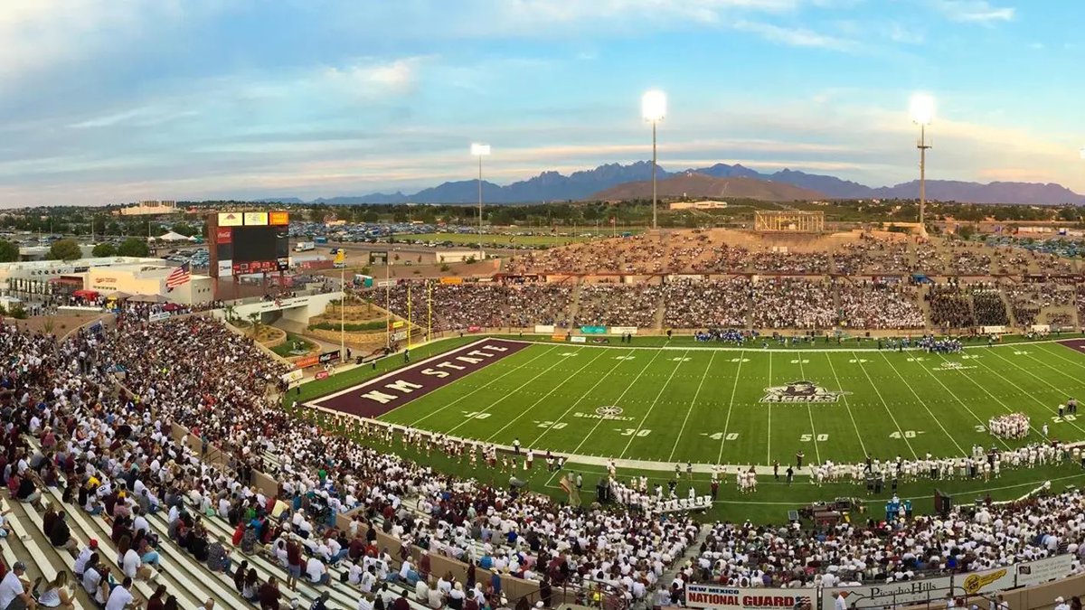 Aggie Memorial Stadium

Location- Las Cruces, New Mexico
School- New Mexico State
Capacity- 28,853
Opened- 1978

What are your thoughts on this Stadium? What's your all-time favorite game that took place there?

Rank it on a scale of 1-10
