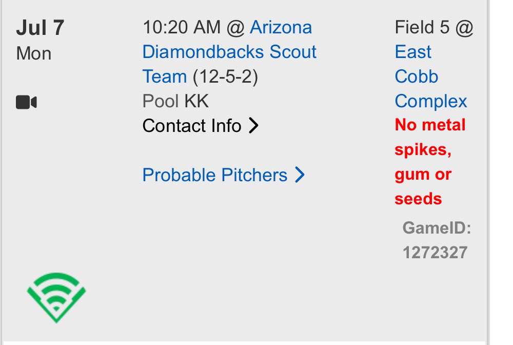 elikozower's tweet image. I will be starting against a good Diamondbacks Scout team at East Cobb: Field 5 at 10:20 on July 7. @stlgamers @MaxSpitzmiller @AMarks27