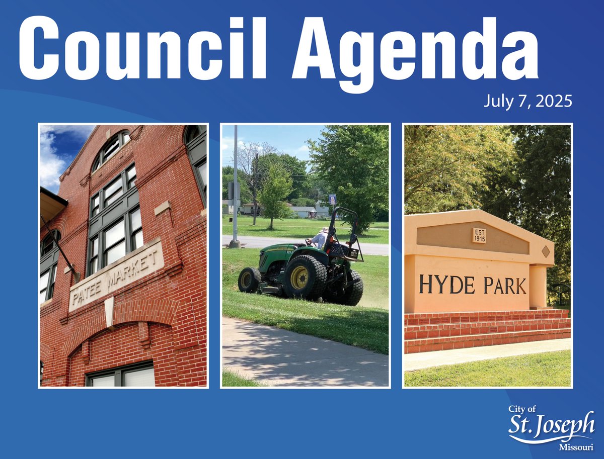 The next City Council meeting will be Monday, July 7, at 5:30pm, in the Council Chamber at City Hall. To read the full agenda, visit bit.ly/4kPnkgD.