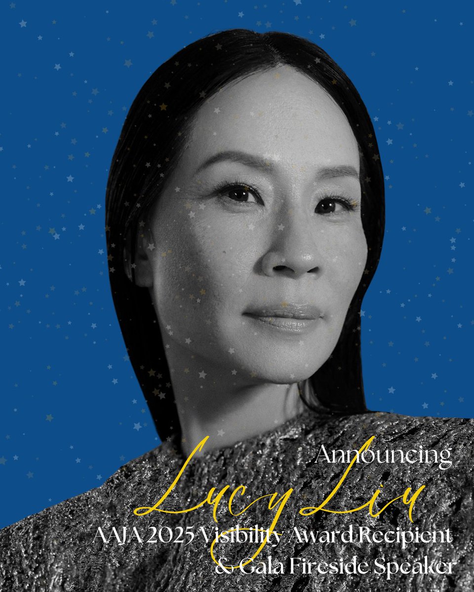 aaja's tweet image. We’re thrilled to announce the inimitable Lucy Liu as our 2025 AAJA Visibility Award Recipient and Gala Fireside Speaker!
