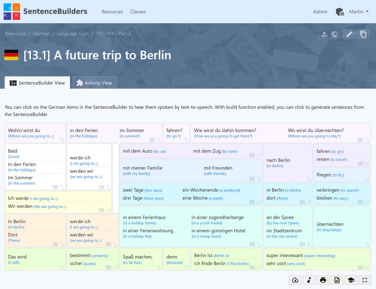 🔥 Work on 🇩🇪 German Trilogy part 2 is well underway on SB, with 19 interactive SB resources ready to publish for the 13 book units (as soon as the book is ready - approx end July)👏👏👏
🌍 SentenceBuilders.com 
#mfltwitterati #EPI #langchat #mflchat #SentenceBuilders