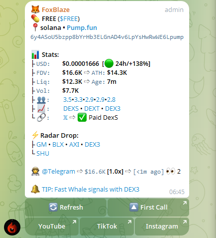 #Solana #BTC #ETH #Titcoin #gork #House $GLMPS $launch #mevx #Nova #Trump   
$FREE
Click : t.me/GroguTradernft
CA: 6y4ASoU5bzpp8bYrHb3ELGnAD4v6LpYsHwRwWE6Lpump
<a href="/launchcoin/">Launch Coin on Believe</a>
  $USDP+ Royals_NFT
<a href="/LaunchOnPump/">Launch On Pump</a>  Call : 15K