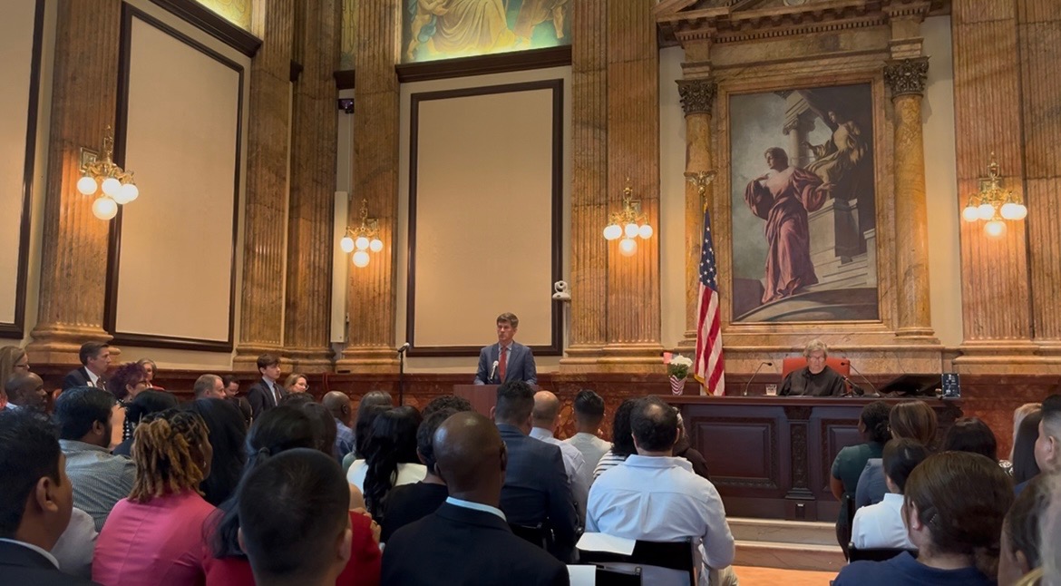 SDINnews's tweet image. An incredibly meaningful morning as Acting U.S. Attorney John E. Childress presented the motion to administer the Oath of Citizenship to 90 newly naturalized citizens from 33 different countries.
There is no better time to reflect on the unique role of every American citizen…