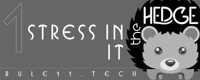 Are you stressed? Everyone in IT seems to be continuously stressed–but what can we do about it? In this "best of the Hedge," Sonia Cuff joins the Hedge to talk about stress.

rule11.tech/hedge-001-rp/
