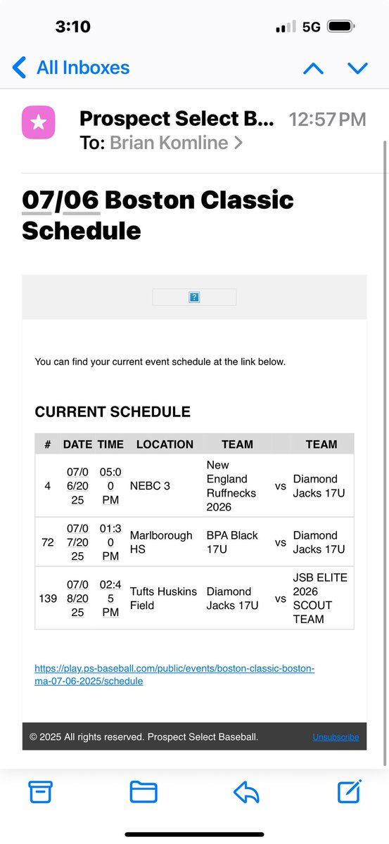 Kellan Komline (@kellan_komline) on Twitter photo I am throwing in relief for 1-2 innings on Sunday 7/6 at NEBC field 3 at 5:00.
<a href="/Diamond_Scouts/">Diamond Scouts</a> <a href="/wc_hitting/">Walter Cleary</a> I am throwing in relief for 1-2 innings on Sunday 7/6 at NEBC field 3 at 5:00.
<a href="/Diamond_Scouts/">Diamond Scouts</a> <a href="/wc_hitting/">Walter Cleary</a>