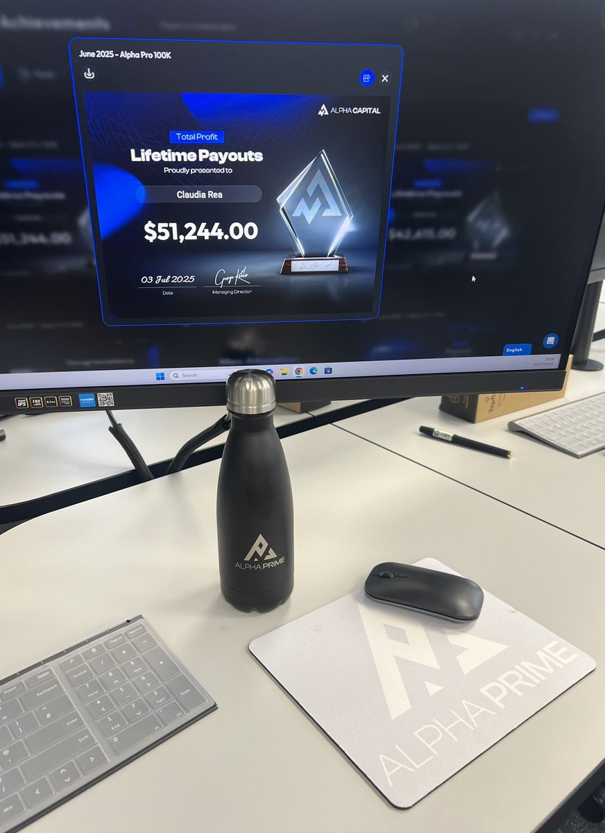 _claudiarea's tweet photo. Payout with @AlphaCapitalUK 🤝

Hit the $50K milestone with this one 🙏

$100K next ⏳ https://t.co/k92WqU9YJu