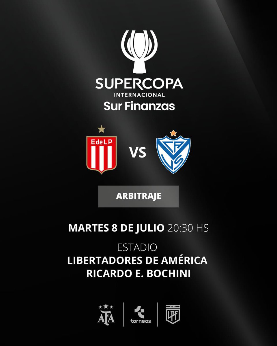 Arbitraje - Autoridades de la Supercopa Internacional
Árbitro: Darío Herrera
Árbitro Asistente 1: Cristian Navarro
Árbitro Asistente 2: Pablo Acevedo
Cuarto árbitro: Sebastián Zunino
Quinto árbitro: Gerardo Lencina
VAR: Lucas Novelli
AVAR: Héctor Paletta