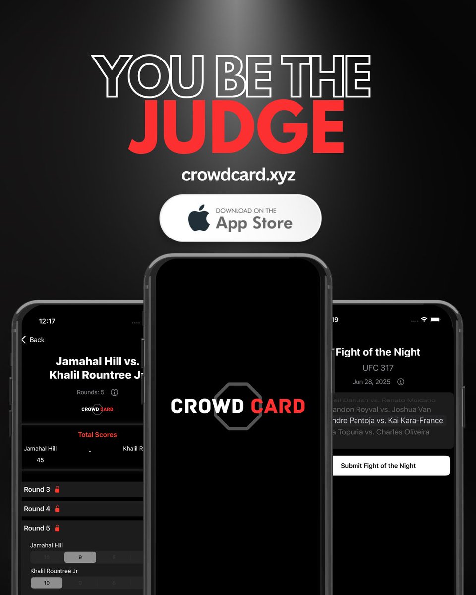 Crowd_Card's tweet image. The @Crowd_Card iOS app is now officially available for download in the Apple App Store! Score fights in real time, vote on FOTN, and more.
Not an iPhone user? Don't sweat it - Crowd Card for the web is coming soon!