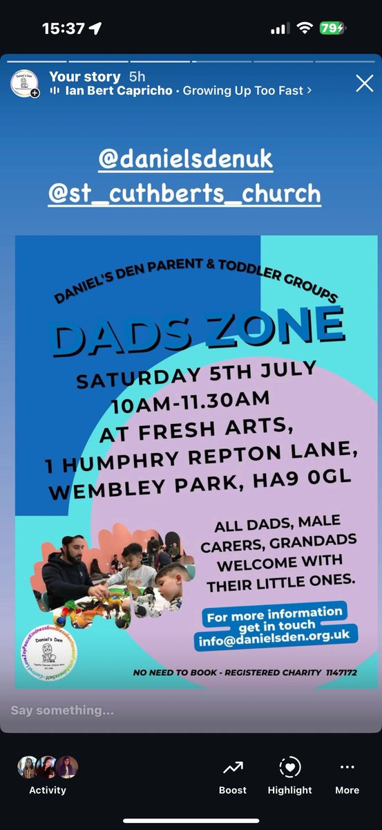 Looking forward to our last Dad’s Zone at Fresh Arts this Saturday July 5th - 10-11.30am! 

Raffle tickets will be on sale and you could win a ride in a helicopter! Lots of other prizes too!