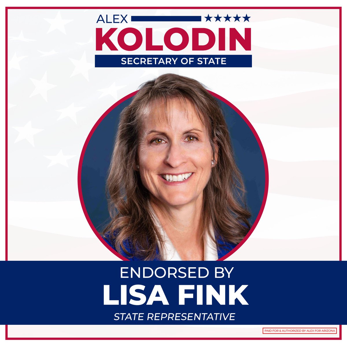 realAlexKolodin's tweet image. 🚨ENDORSEMENT ALERT
I'm proud to announce that Representative Lisa Fink has endorsed me to be Arizona’s next Secretary of State!
Rep. Fink was one of the MVPs at the Capitol her freshman session and she’s a proven defender of liberty. I’m honored to have her support!
STATEMENT…