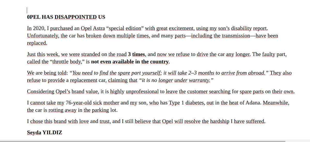#OpelBiziMağdurEtti
<a href="/Opel/">OPEL</a>, <a href="/OpelTurkiye/">Opel Türkiye</a>, @OpelEurope, <a href="/OpelMsportUKIre/">Opel Motorsport UK & Ireland</a> <a href="/Stellantis/">Stellantis</a> &amp; <a href="/CarlosTavares52/">carlos tavares</a>