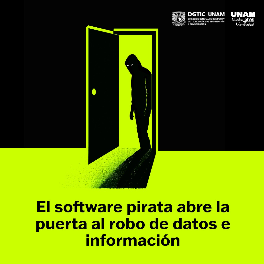 UNAM_Historicas's tweet image. El software pirata pone en riesgo la información de nuestros dispositivos.
Si lo descargas en equipos de la UNAM, te expones tú y expones a nuestra comunidad.
#ÉticaDigitalUNAM