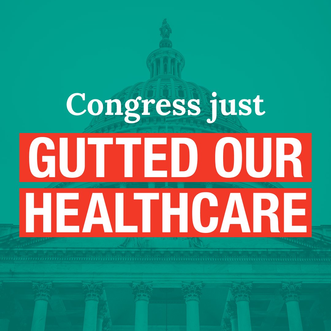 A monumental betrayal. 

Congress just passed healthcare cuts that will devastate hospitals and harm people across the country. Hospitals may be forced to shut down.

We should be investing in healthcare — not gutting it. We deserve better. 

Shame on you, Congress.