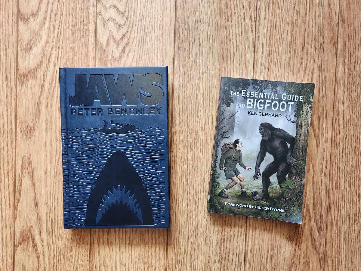 OlHossVike's tweet image. 2 books already finished on #SummerBreak before the #4thofJuly. The Gerhard book is great overview of all things Sasquatch, pas and present. #Jaws was an addicting read and far different than the iconic movie. I would love to notch 2 more books before school resumes. #WellRead