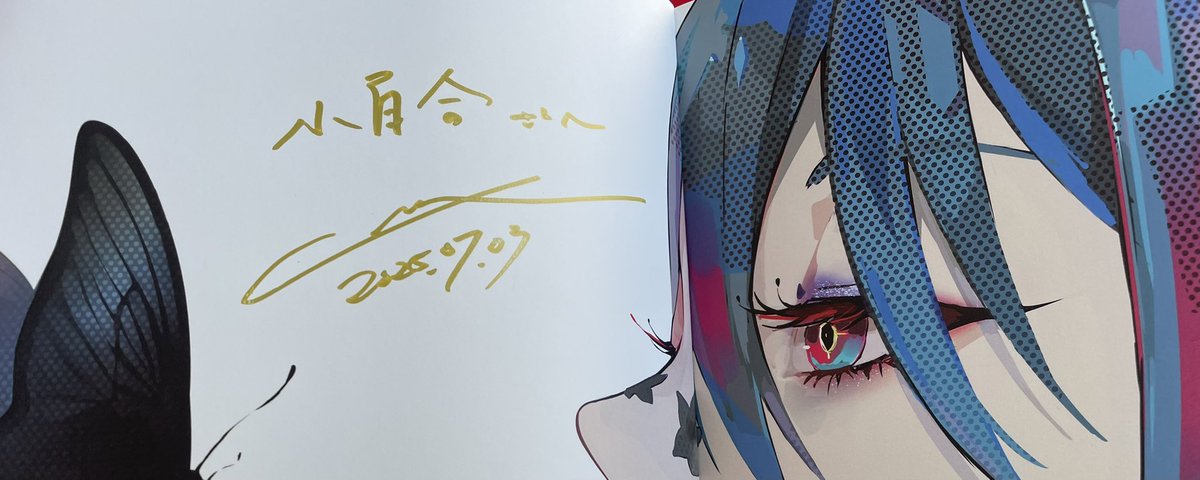 Day 1  at AX 2025
Thank you LAM for the autograph and recognizing the cosplay 💙 
It was the highlight of my day 📕