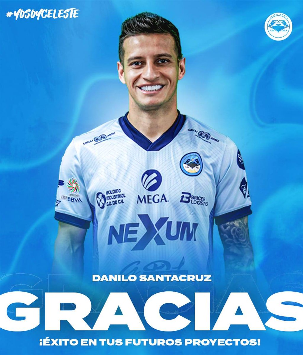 ¡OTRA BAJA!💥

La <a href="/JaibaBrava_TM/">Jaiba Brava</a>🦀 informa la Salida de Danilo Santacruz🇵🇾 del Plantel, luego de 6 meses con el cuadro Celeste.
#LigaExpansión #JaibaBrava